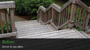 Deck Restoration Before - Lane County, Or